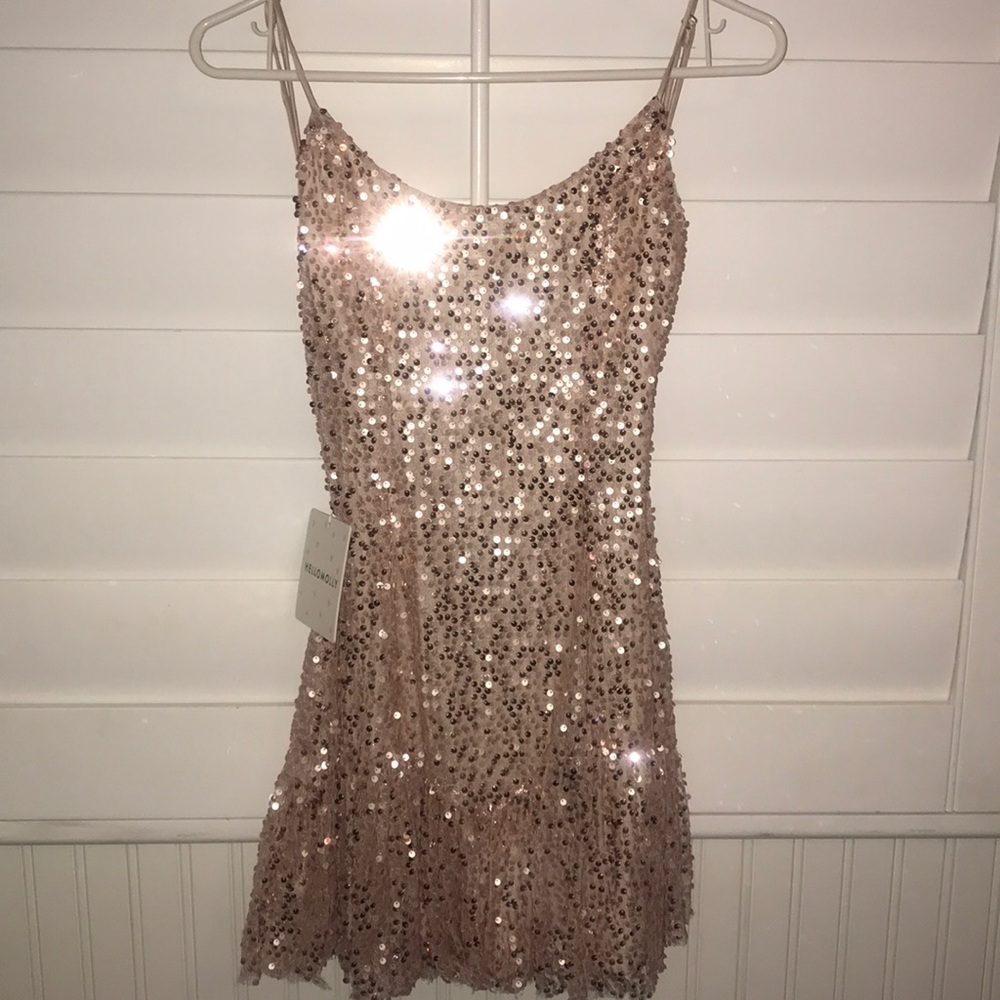 Hello Molly Birthday Behavior Dress Rose Gold